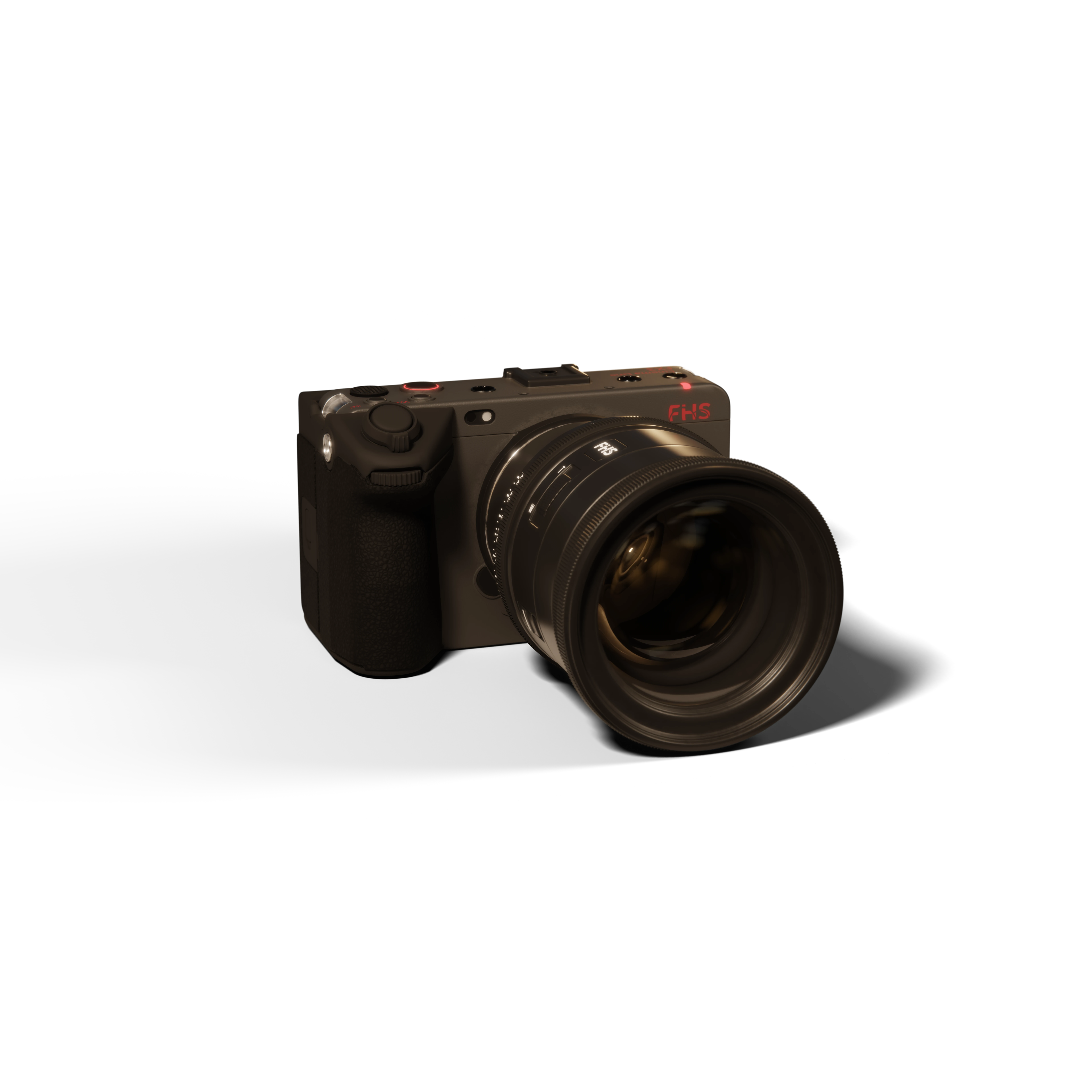 Professionelle Kamera mit FHS Logos